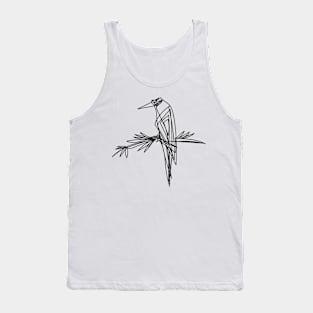 Bird continuous line trendy illustration Tank Top